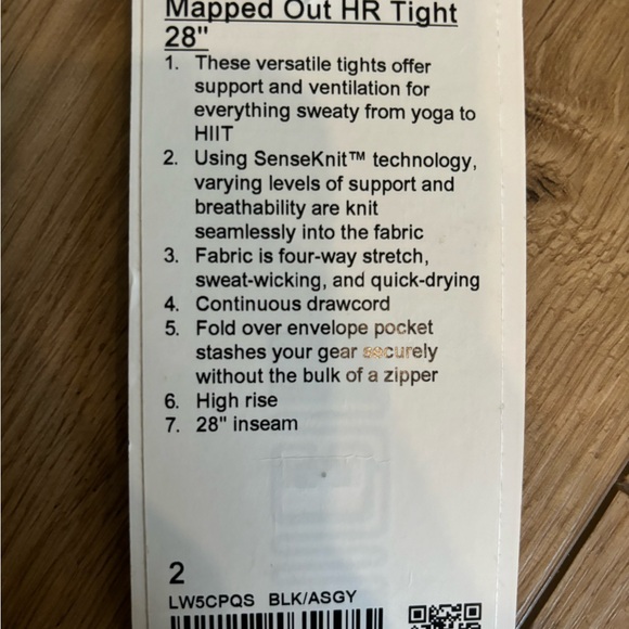 Size 2 Mapped Out Lululemon Tights - 28” - Picture 3 of 3